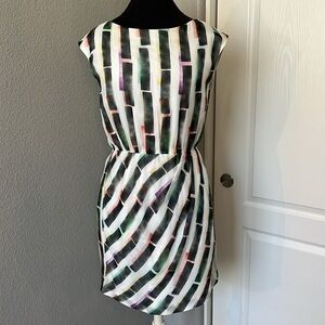 Theory Multicolor Striped Silk Dress Size 4
